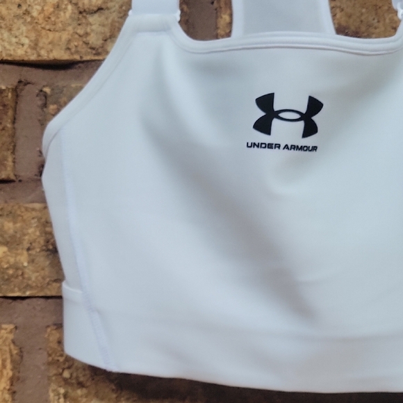 Under Armour White Compression High Support Sports Bra SIZE SMALL Nwt - Picture 7 of 11